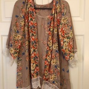 floral cardigan